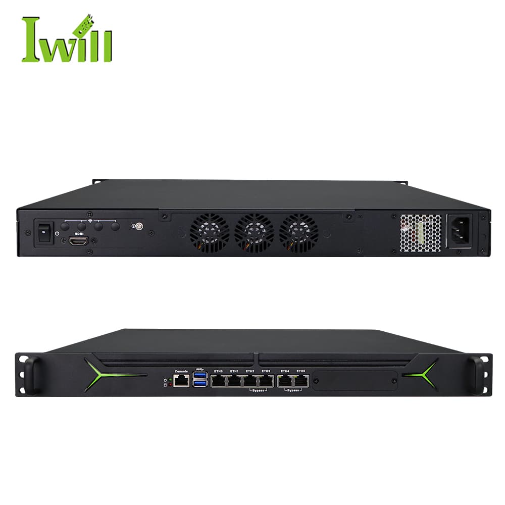 1U6L-ADL - 1U Rackmount firewall with Intel Alder Lake Desktop and 6x 1G LAN, bypass groups | IWILL Technology UK